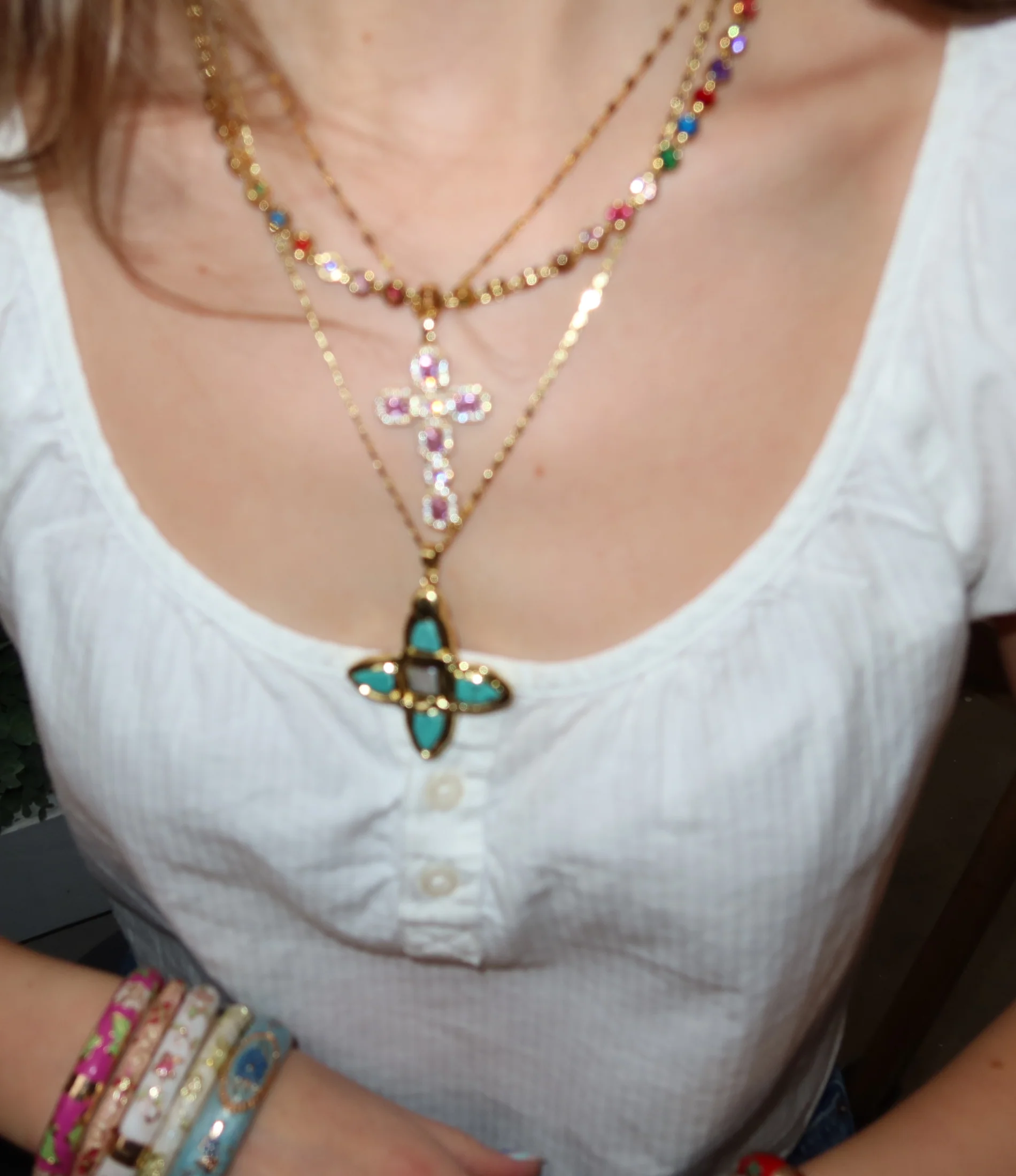 OPHELIA NECKLACE IN BLUE - Image 5