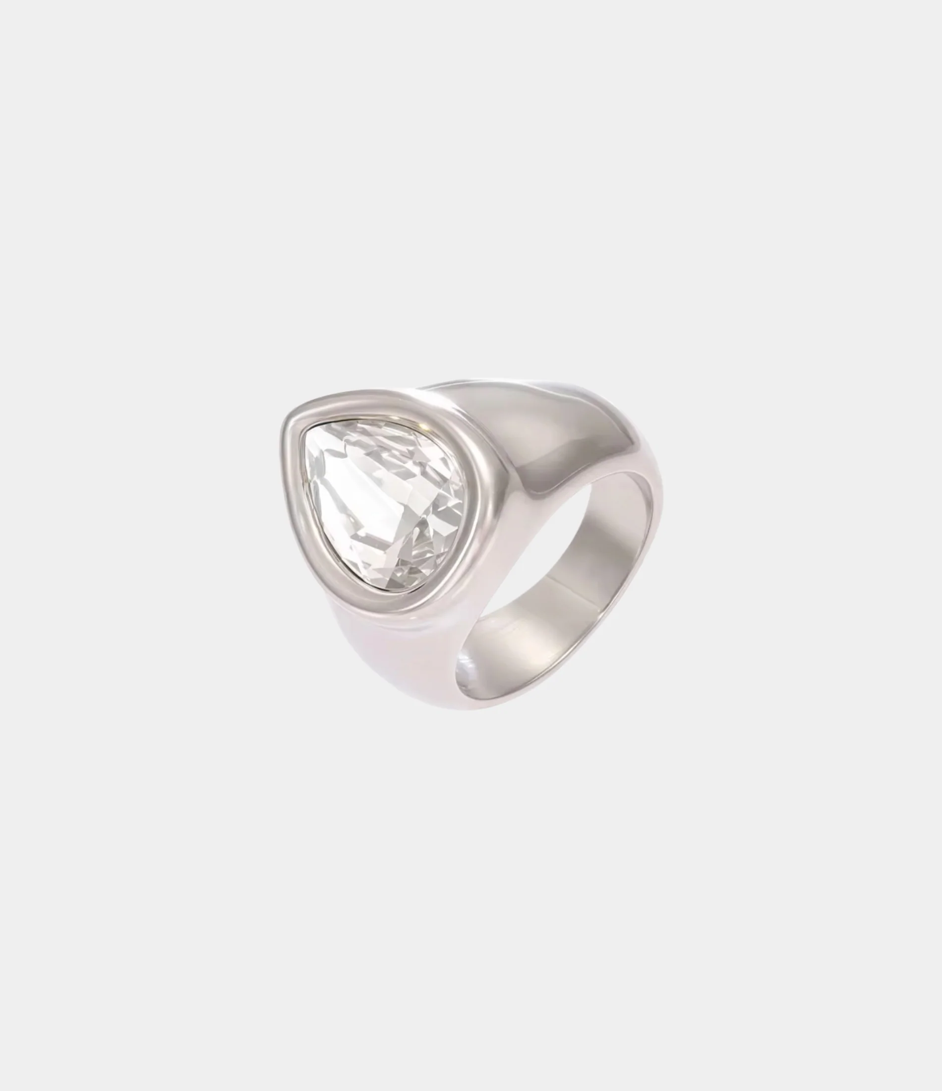 TEARDROP RING IN WHITE - Image 2