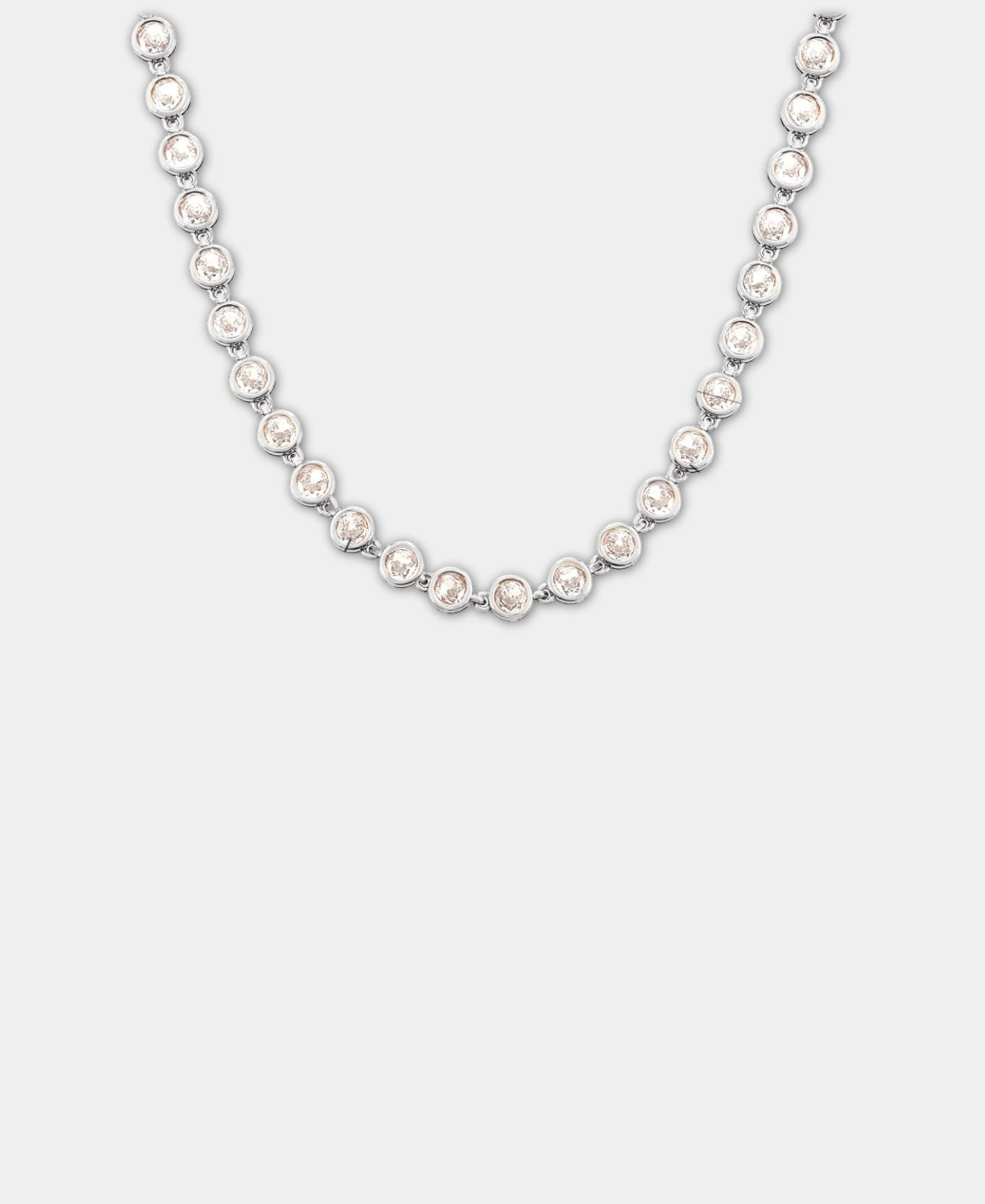 VIVIAN TENNIS NECKLACE IN WHITE - Image 3