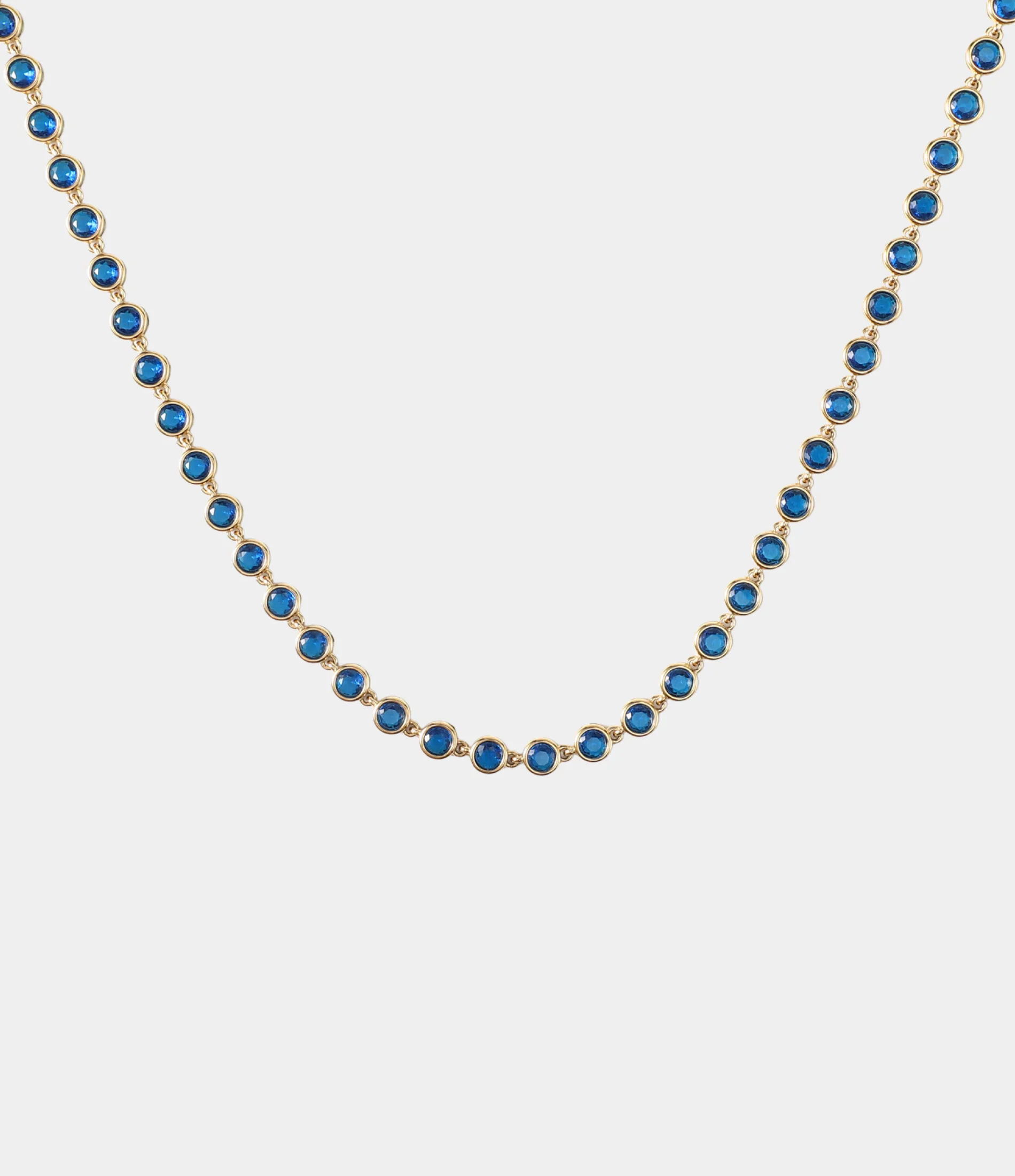 VIVIAN TENNIS NECKLACE IN BLUE - Image 3